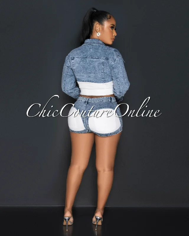 alondra-off-white-blue-denim-jacket-short-set