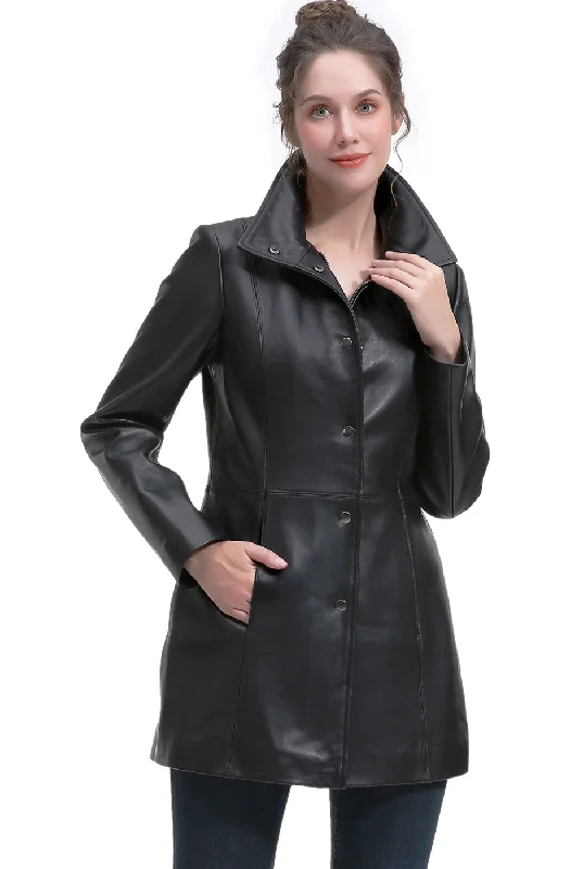 BGSD Women Rosie Lambskin Leather Coat