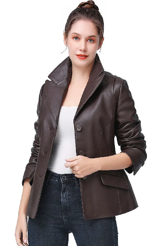 BGSD Women Emma Lambskin Leather Blazer