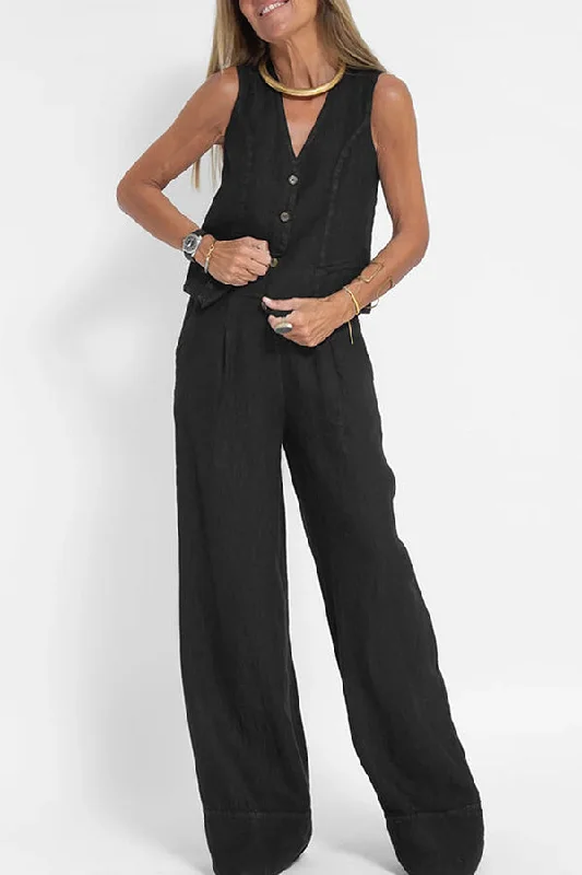 eddie-linen-blend-button-vest-and-elastic-waist-pocketed-wide-leg-pants-set