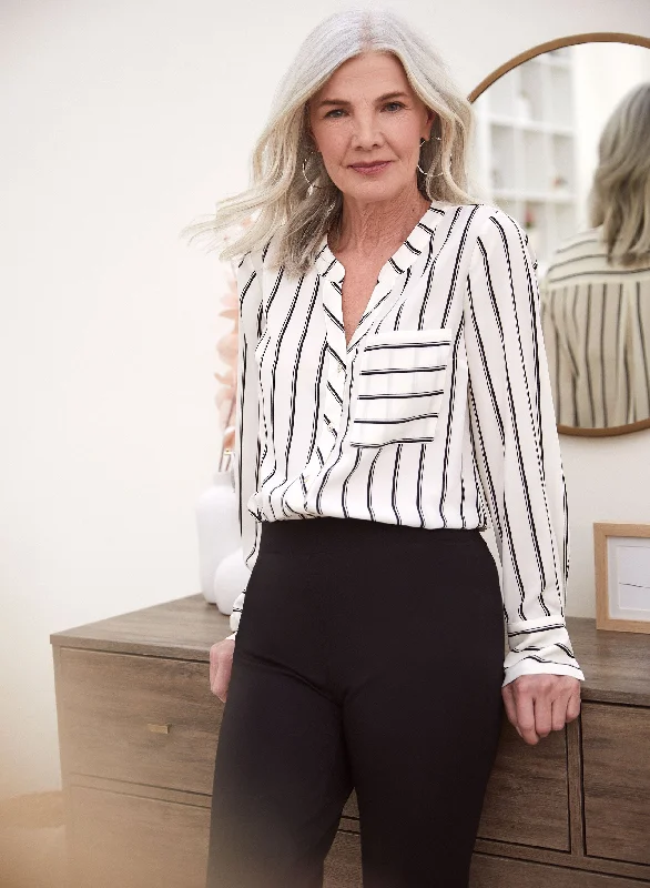 Stripe Print Blouse