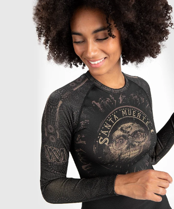 Venum Women Santa Muerte Dark Side - Rashguard Long Sleeves - Black/Brown