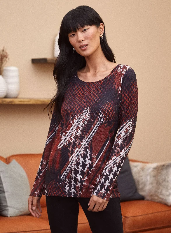 Vex - Abstract Print Long Sleeve Top