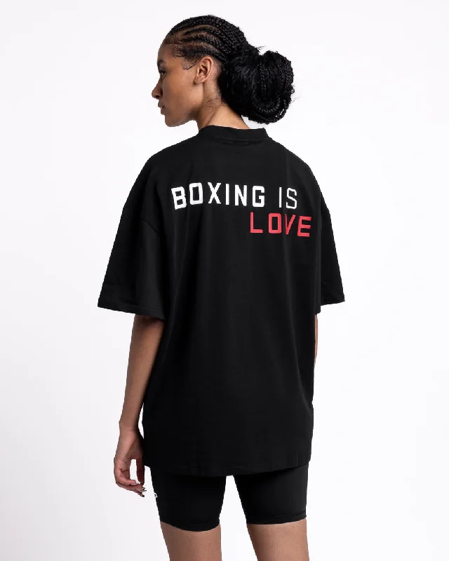 Boxing is Love Oversized T-Shirt - Black