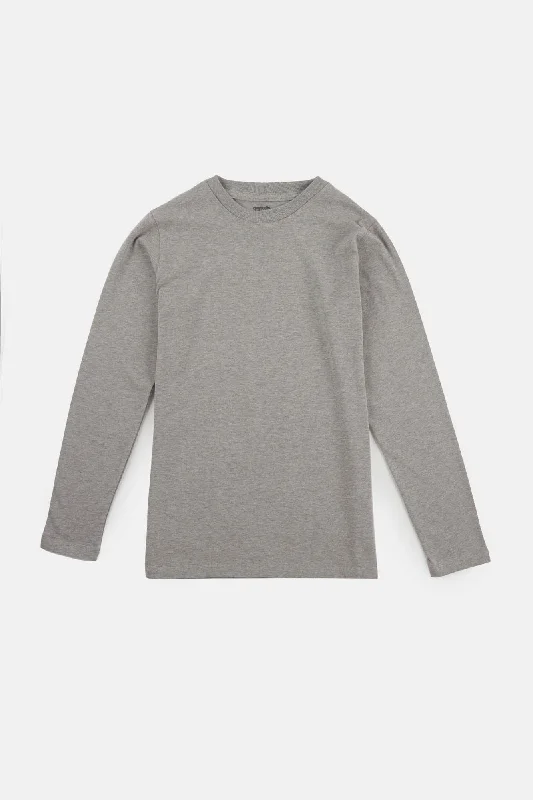 Women's Long Sleeve T Shirt Grey Marl