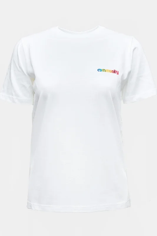 Women's Short Sleeve Logo T Shirt - White/Multi