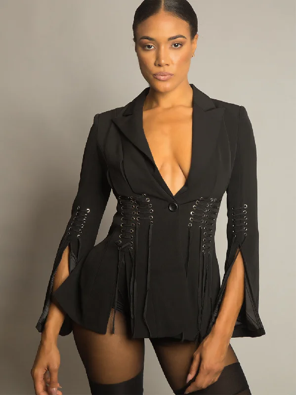 ALLACCIARE Lace Up Blazer