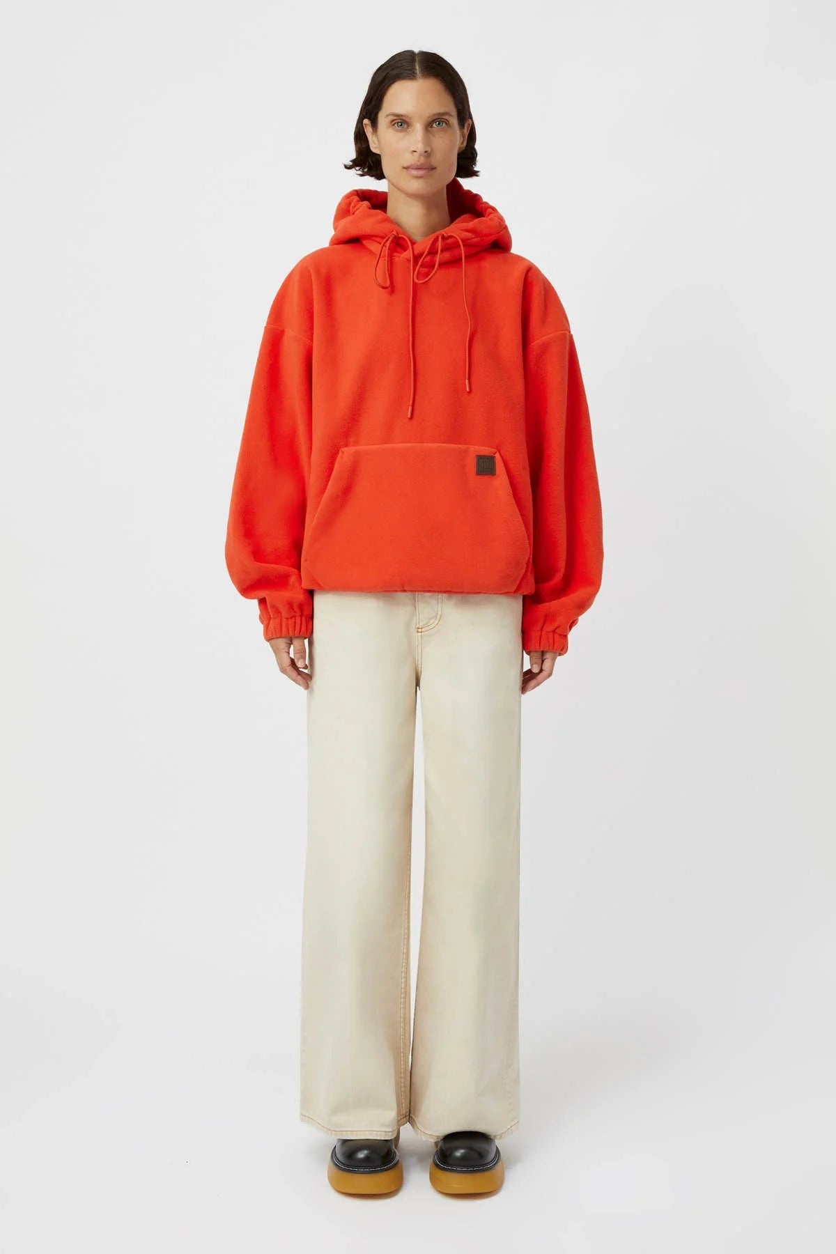 Camilla and Marc Gemma Polar Fleece Hoodie - Flame Orange