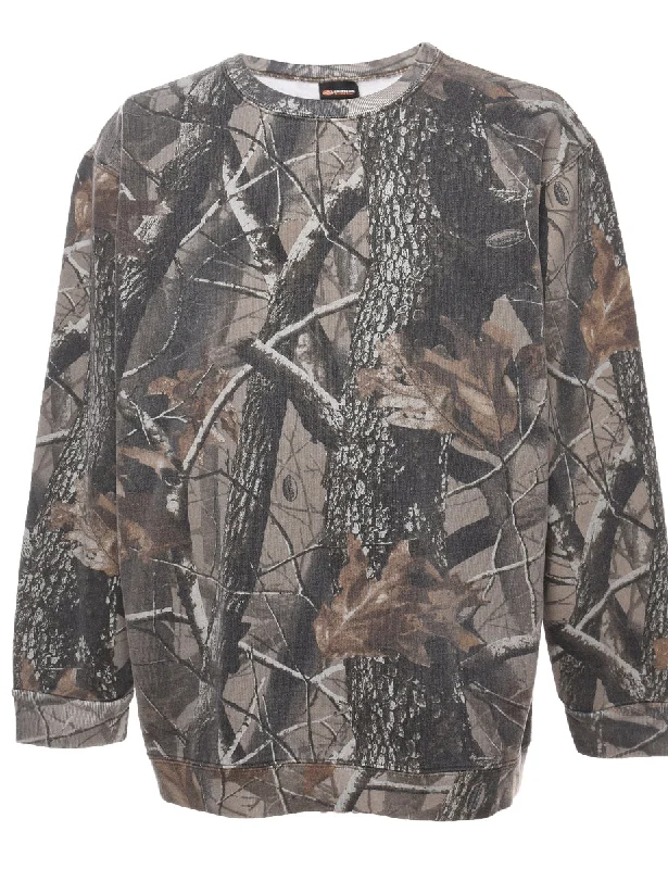 Camouflage Design Sweatshirt - L