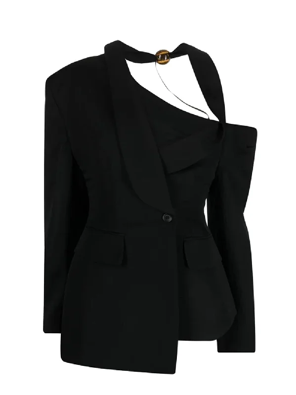 DEIDE Asymmetric Blazer in Blazk (Copy)