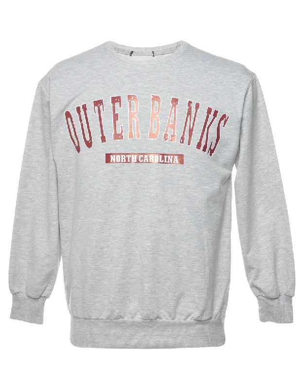 Grey Outerbanks Printed Sweatshirt - S