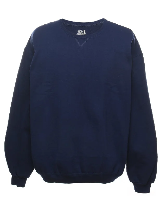 Navy Plain Sweatshirt - XXL