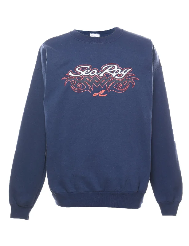 Sea Ray Navy Printed Sweatshirt - L