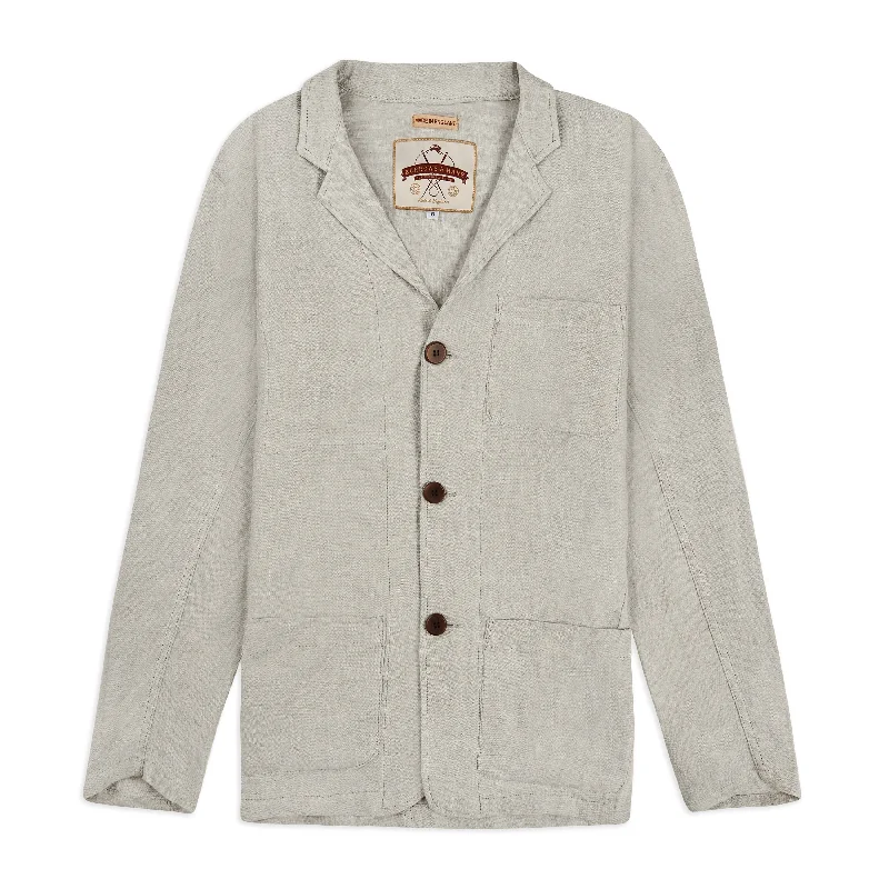 Burrows & Hare Linen Blazer - Ecru