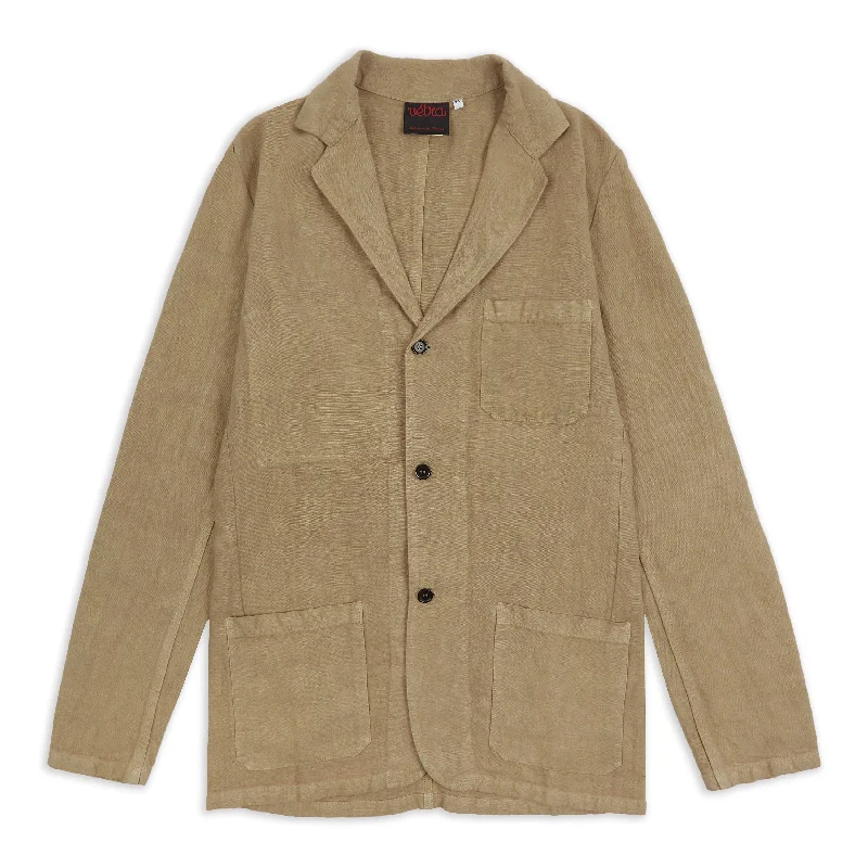 Vetra Heavy Linen Blazer - Wood