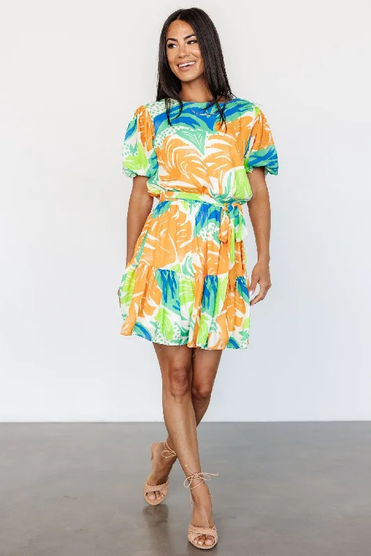 Cabo Short Dress | Multi Print