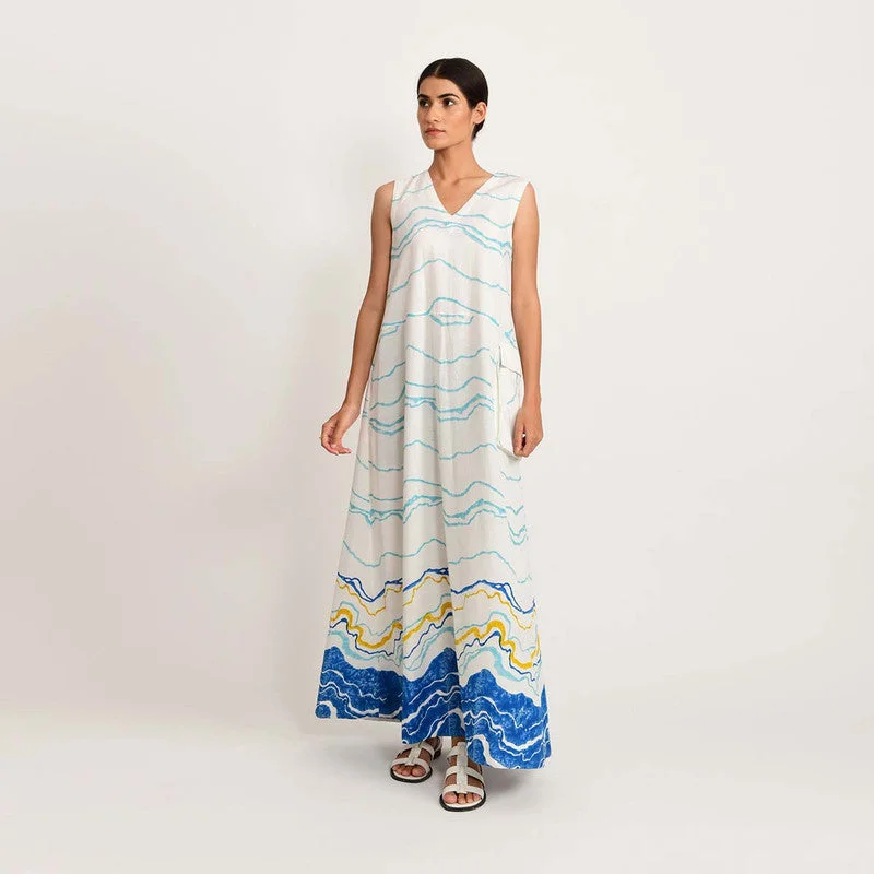 Bamboo Cotton Pocket Dress | Blue