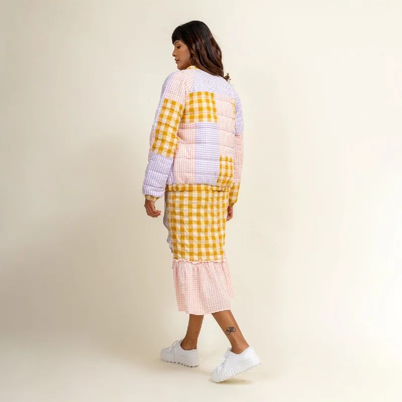 Upcycled Cotton Jacket For Women | Patch Work | Multicolour