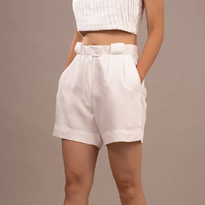 Tencel Twill Shorts | White