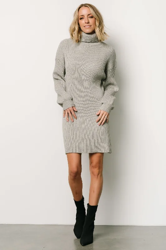 Julianne Sweater Dress | Light Gray