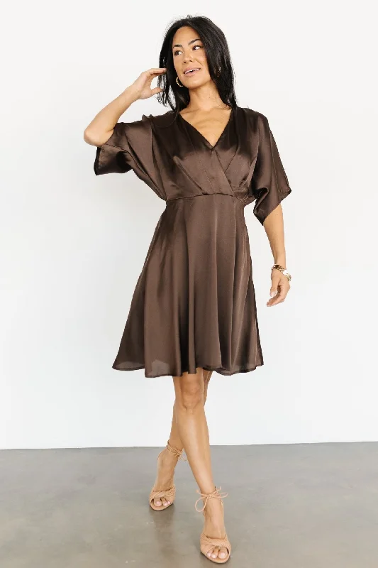 Kalista Kimono Short Dress | Brown