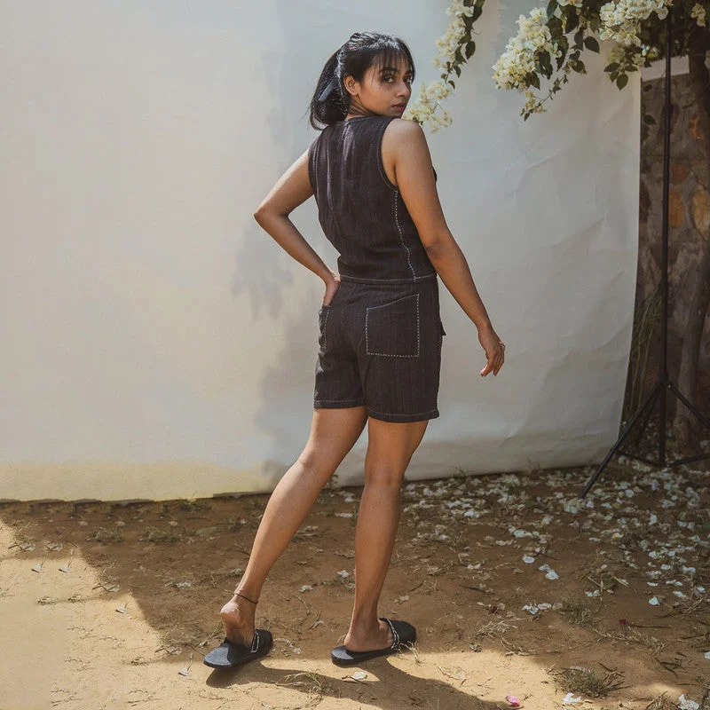 Shorts for Women | Kala Cotton Shorts | High-Waist | Black