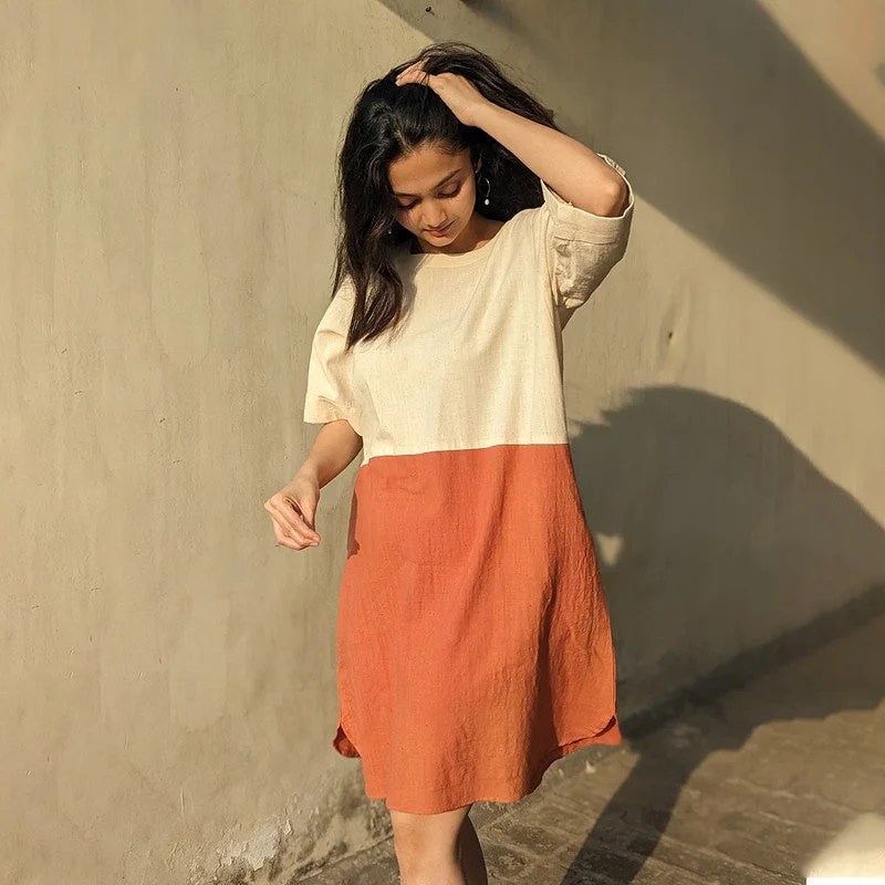 Organic Cotton Dress | Naturally Dyed | Rust