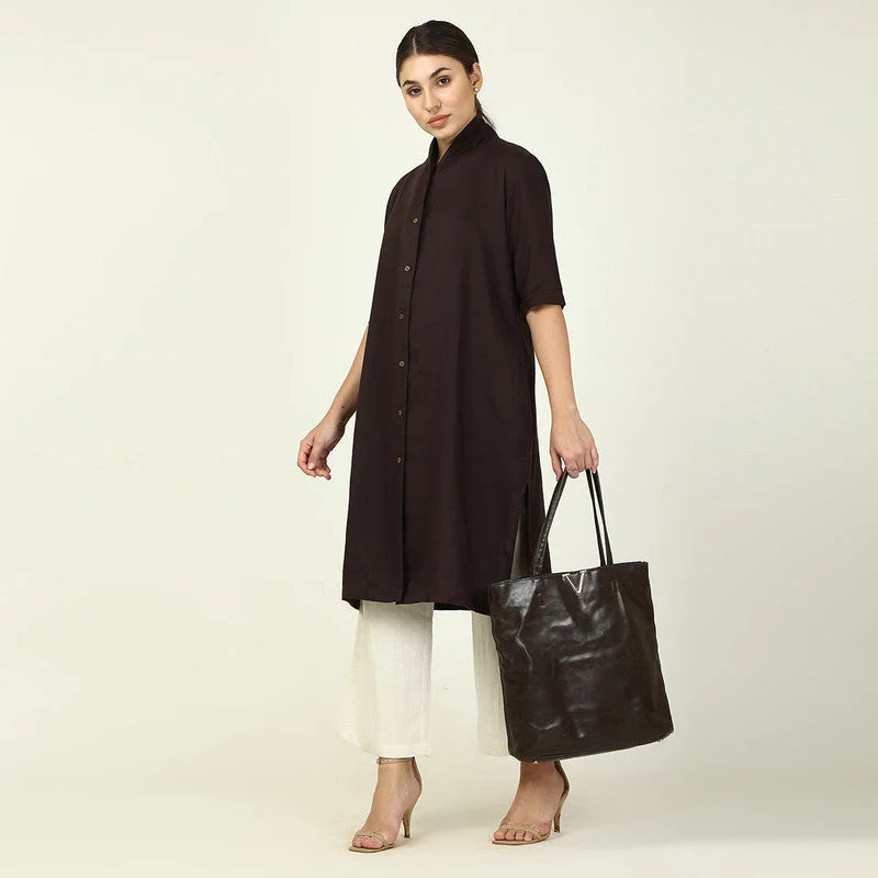 Linen Jacket Set for Women | Coffee Brown & Beige