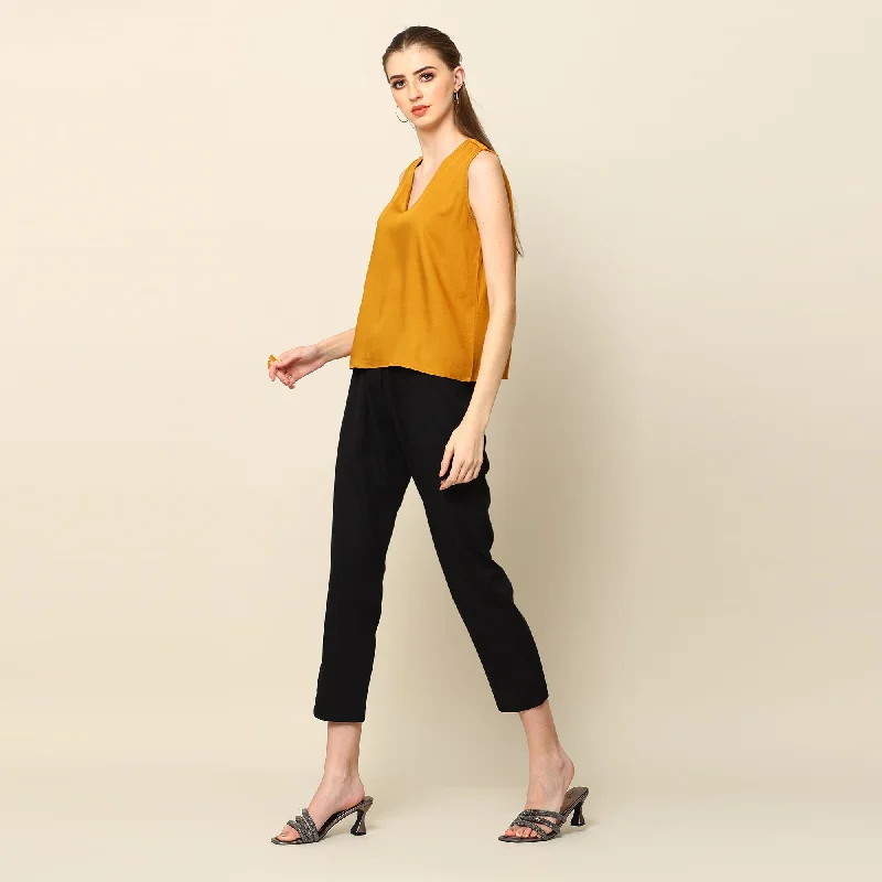 Modal Sleeveless Top | Mustard