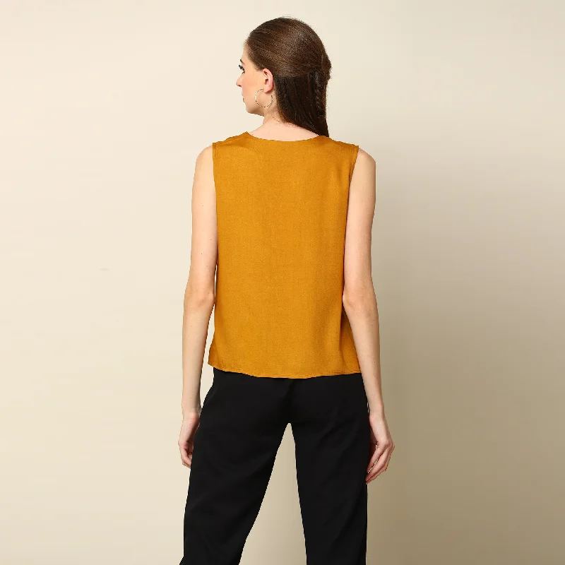 Modal Sleeveless Top | Mustard