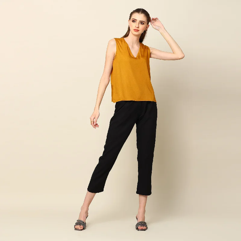 Modal Sleeveless Top | Mustard