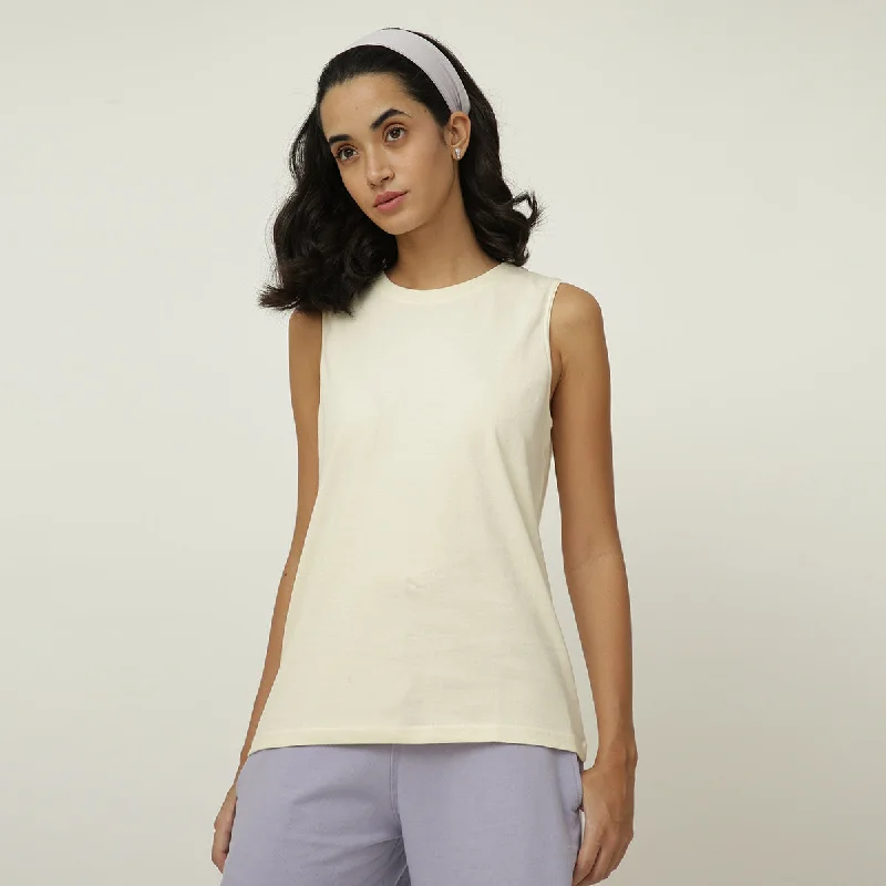 White Tank Top for Women | Organic Cotton | Round Neck