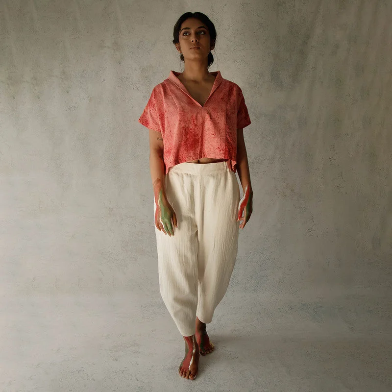 Cotton Crop Top | Natural Dyed | Pink