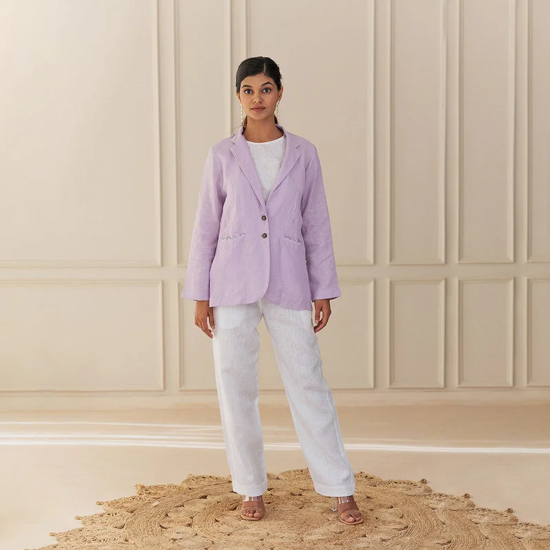 Linen Jacket For Women | Lavender