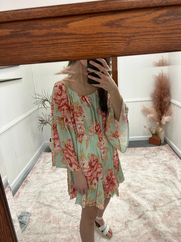 Floral off the Shoulder Romper