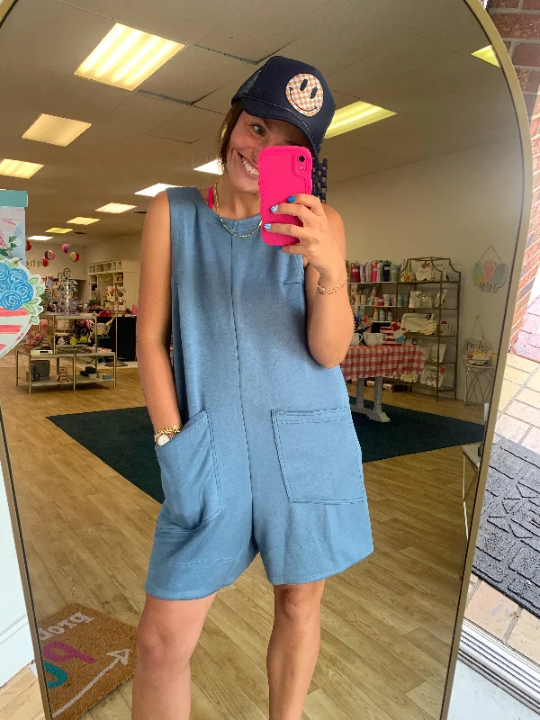 Sure Feels Right Soft Knit Pocket Romper