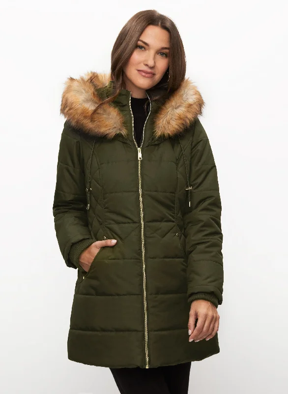 Vegan Down Quilted Coat