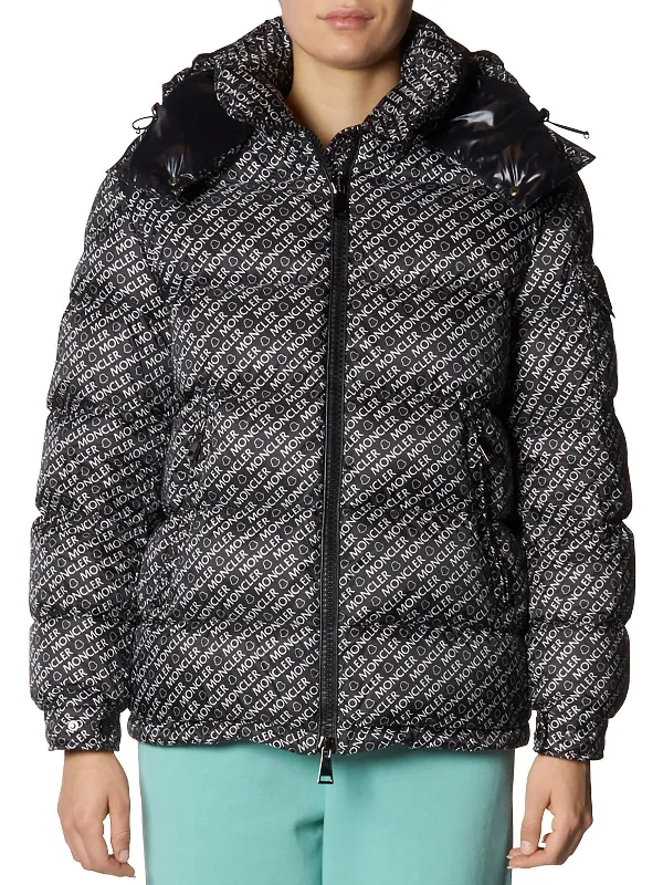 Womens Embossed Down Puffer Jacket