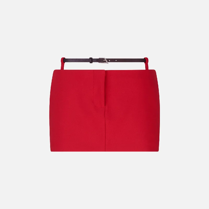 The Attico Mini Skirt - Vibrant Red