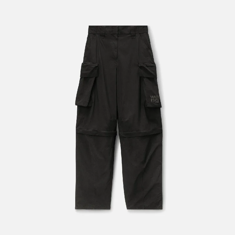 T by Alexander Wang Big Pocket Knee Zip Cargo Pant - Black