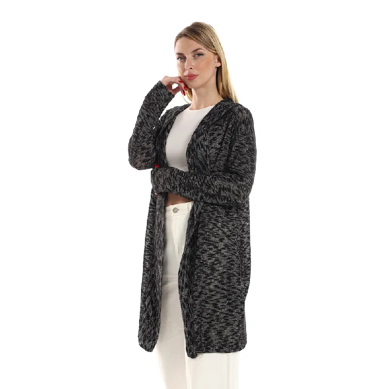 Knitted Hooded Cardigan - Kady