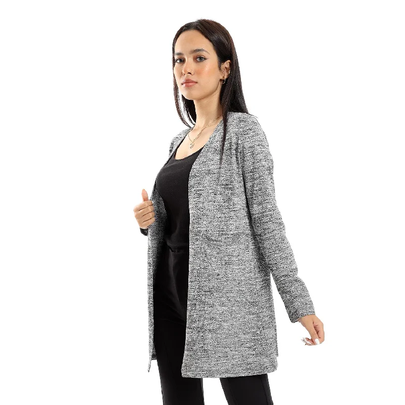 Long Sleeves Slip On Cardigan - Kady