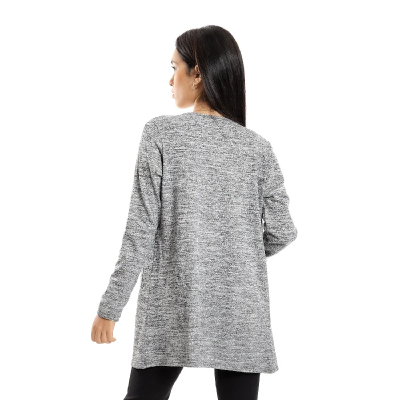 Long Sleeves Slip On Cardigan - Kady