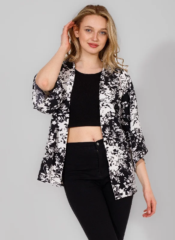 Long Sleeve Fancy Kimono (19) - Kava