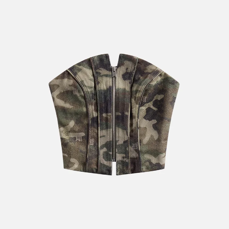 MISBHV Corset Top - Camo