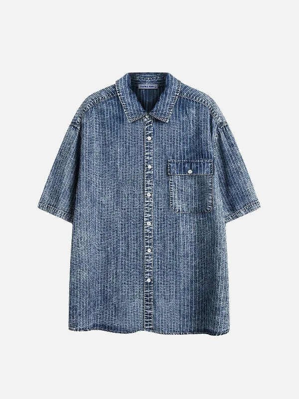 Aelfric Eden Basic Denim Short Sleeve Shirt