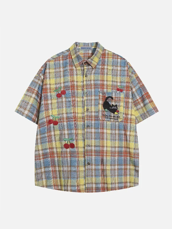 Aelfric Eden Colorful Plaid Short Sleeve Shirt