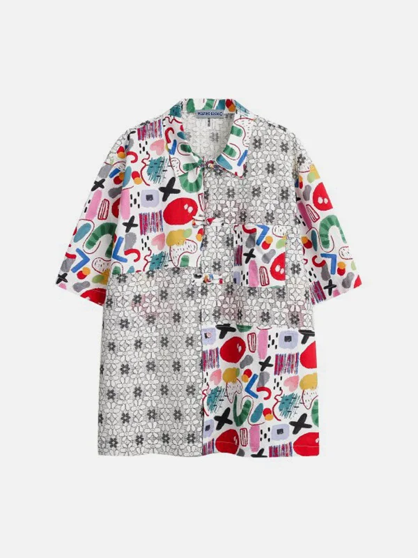 Aelfric Eden Graffiti Print Short Sleeve Shirt