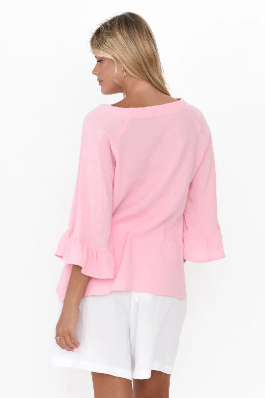 anissa-pink-cotton-frill-top