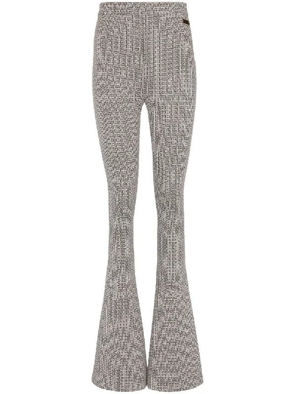 Monogram Jacquard Jersey Flare Pants